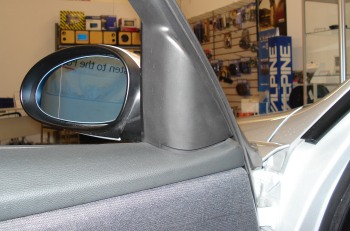 Original Spiegeldreieck ohne Hochton - BMW 3er E90 - 3 Wege Frontsystem teilaktiv - Original Spiegeldreieck ohne Hochton -    Spiegeldreickeck wird gegen ein Spiegeldreieck mit Hochtonaufnahme getauscht Preis: 19,00 � beim BMW H�ndler   