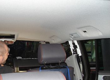 Demontage Himmel - VW Touareg - Alpine Deckenmonitor 10 Zoll - Demontage Himmel -  