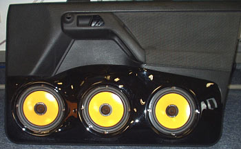 Doorboard mit 3 Lautsprechern - Doorboards VW Golf 3 / Vento / Cabrio - Doorboard mit 3 Lautsprechern -    3x165 mm Lautsprecher  2-Wege System Hertz ESK165S  2x Hertz EV165S als Kickbass 