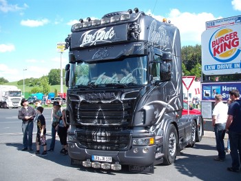 Pr�sentation Geiselwind - Scania R500 "Ghost Rider" Jens Bode - Pr�sentation Geiselwind -  